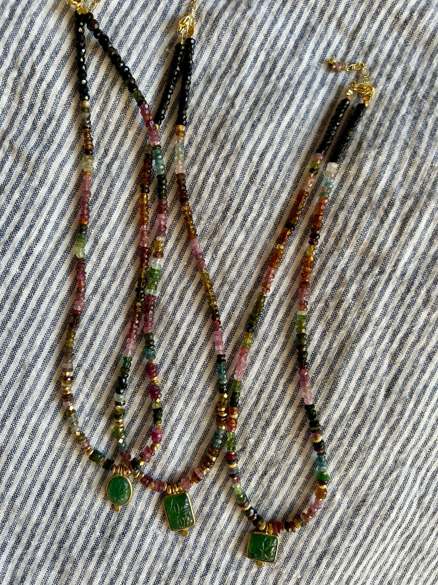 Collier BHOTI pierres semi-précieuses et pendentif aventurine