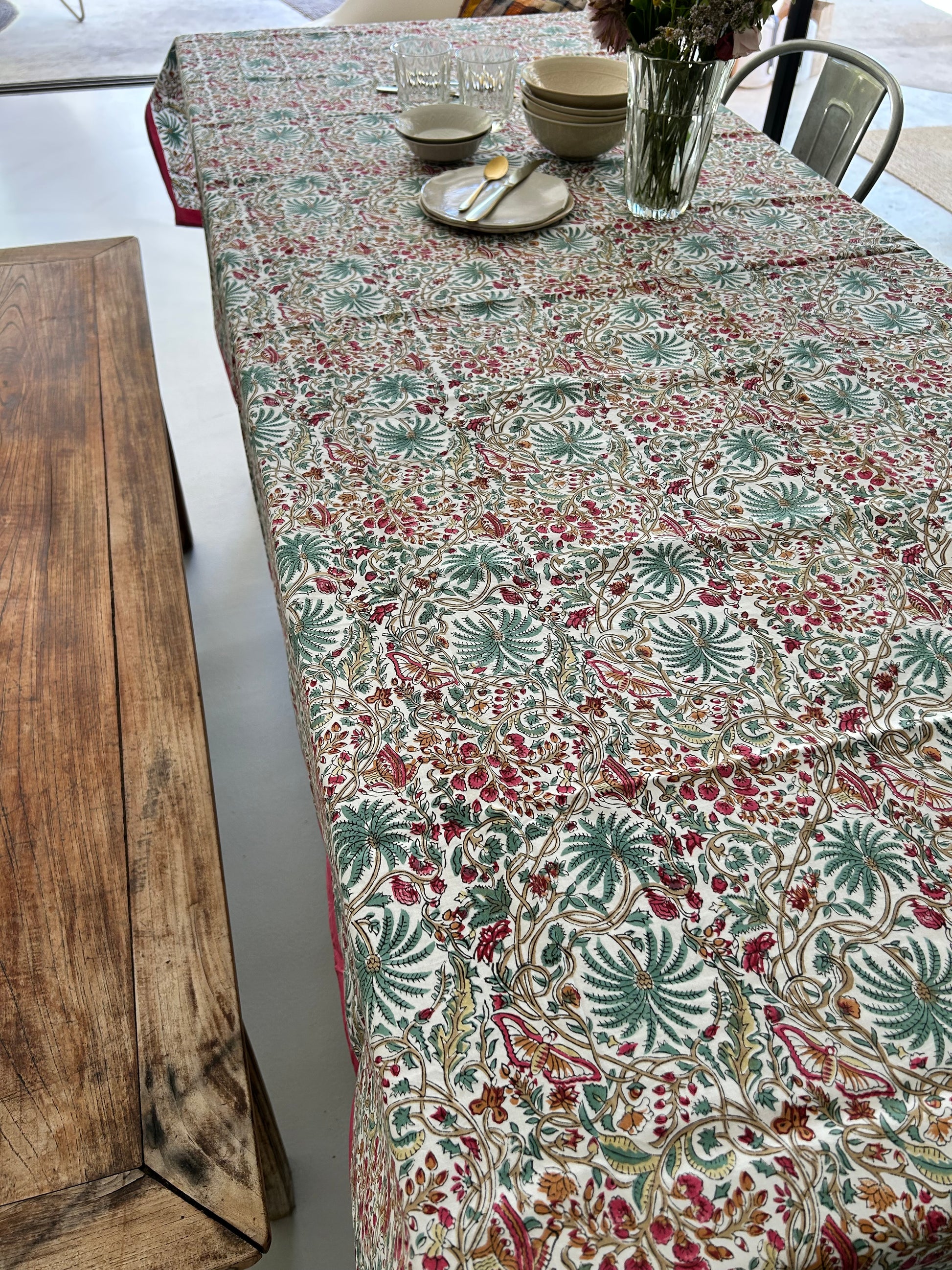 Nappe en coton blockprint