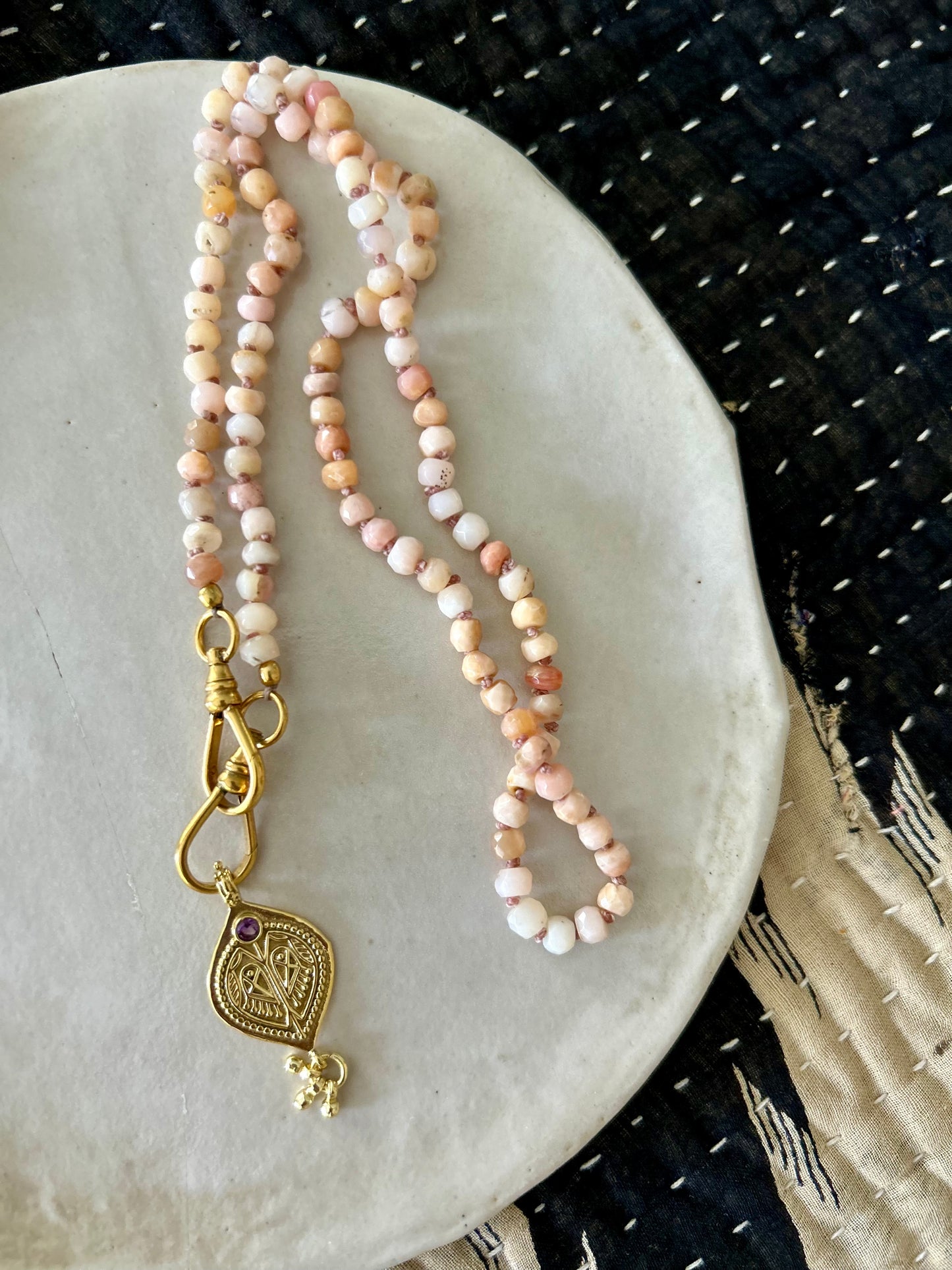 Collier JOHRI  Opale Rose