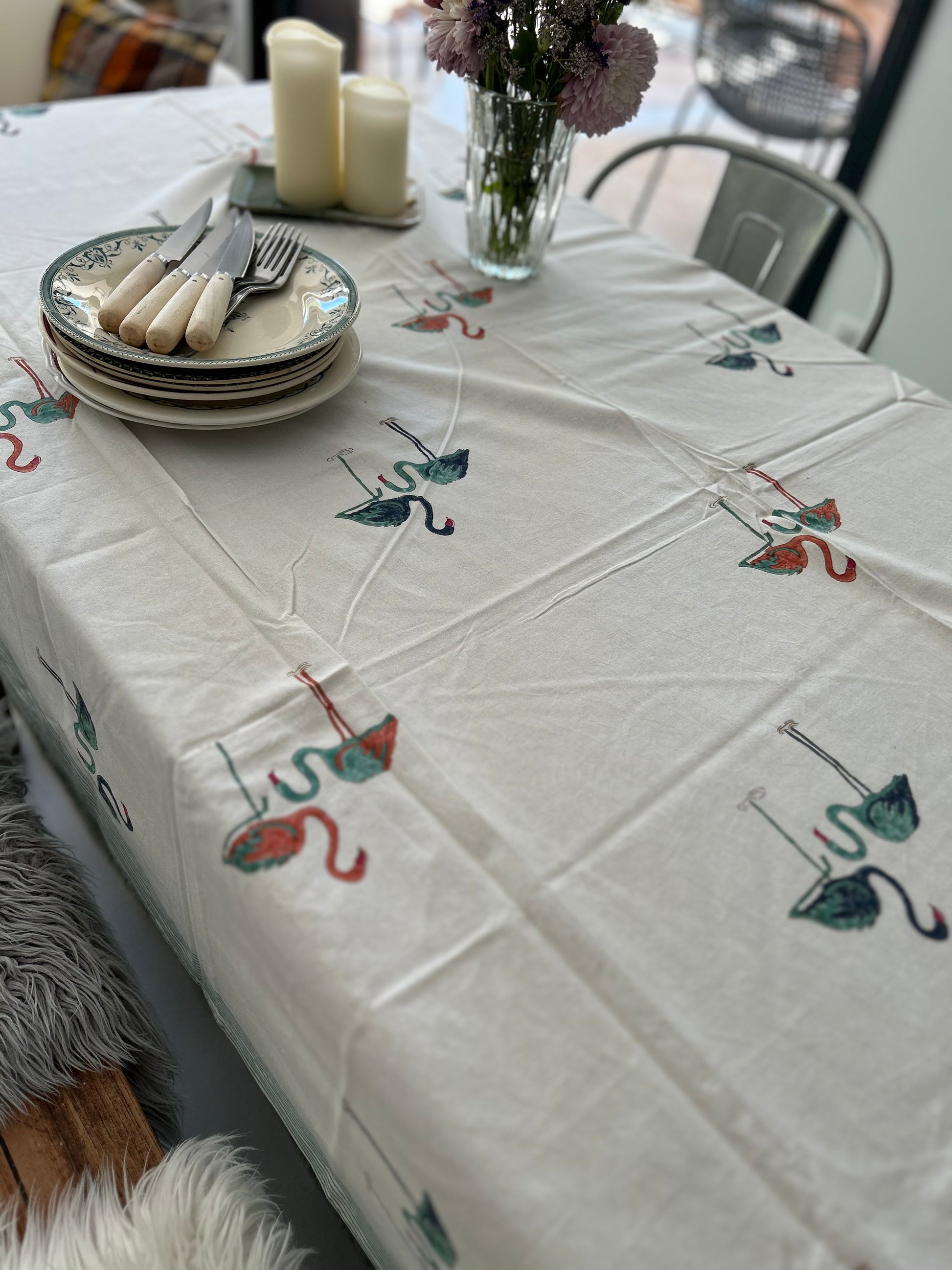 nappe en 100%  coton écru