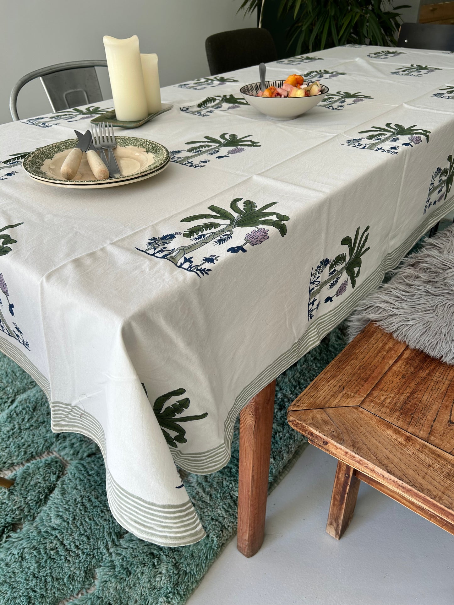 nappes en coton blockprint