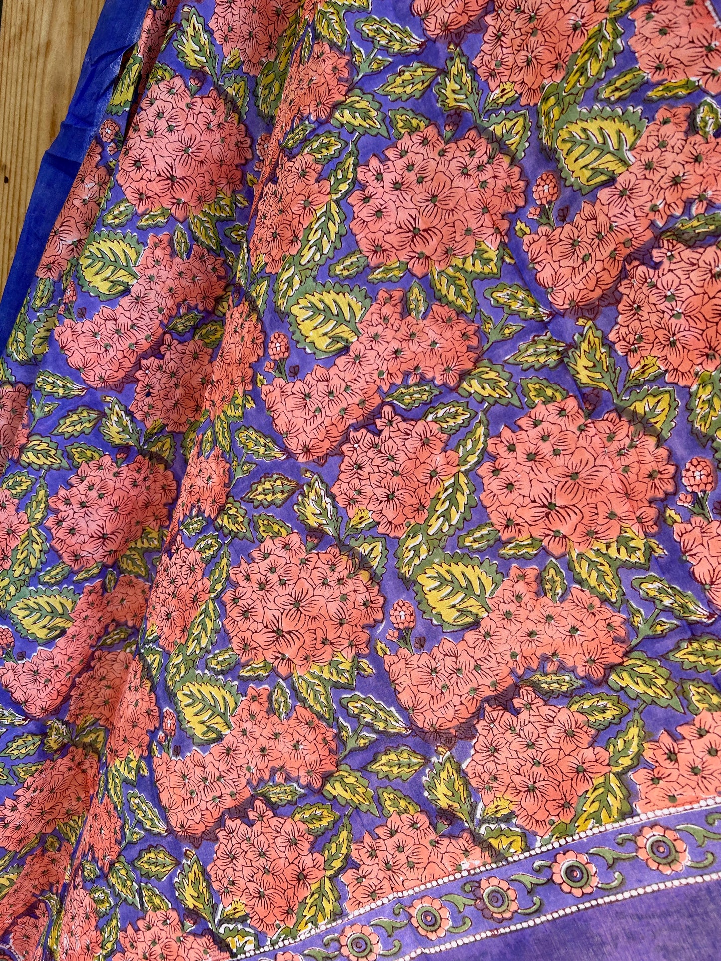 Paréo en coton blockprint