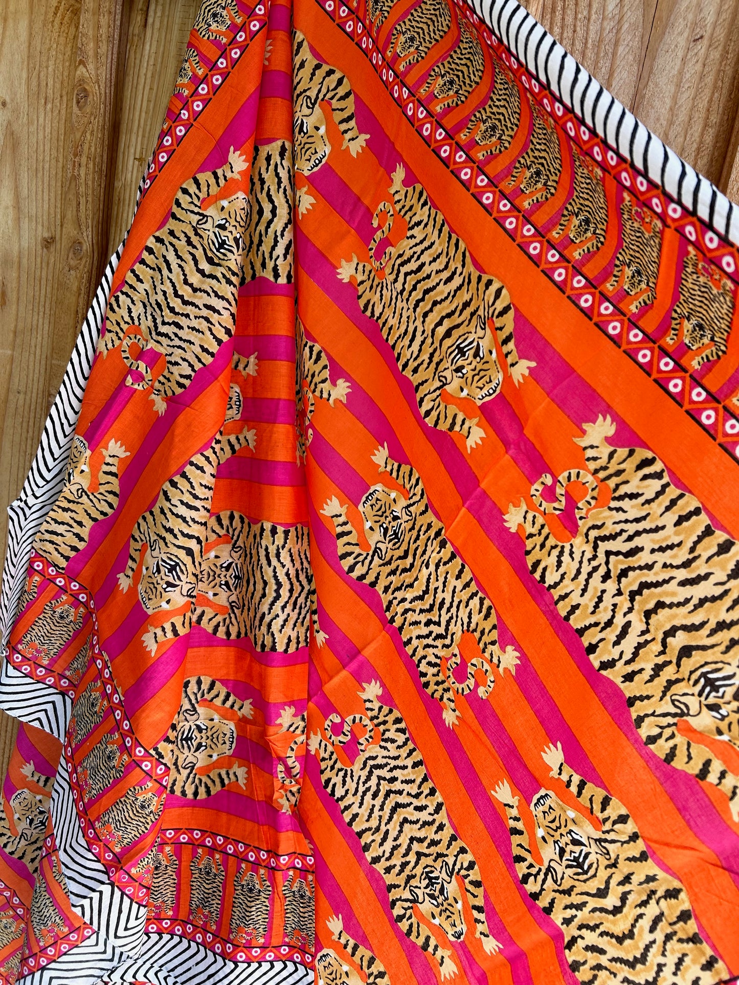 Paréo en coton blockprint