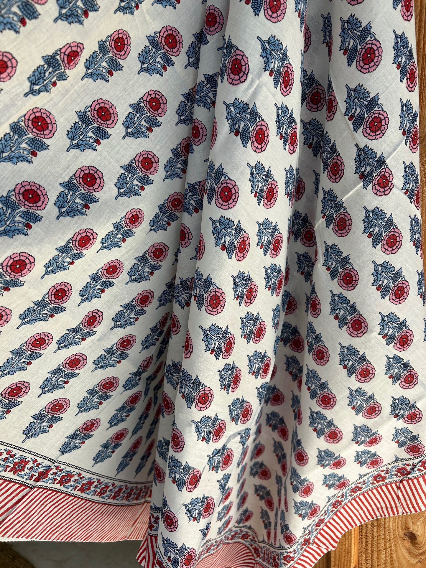 Paréo en coton blockprint