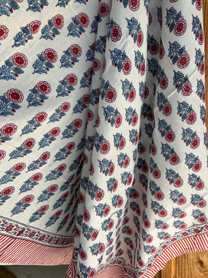 Paréo en coton blockprint