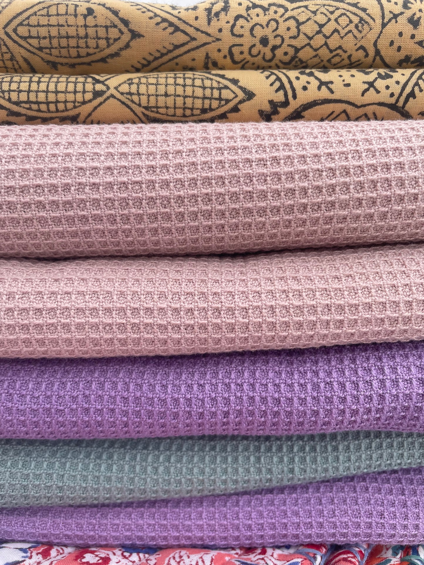Serviette en khadi de coton nid d'abeille