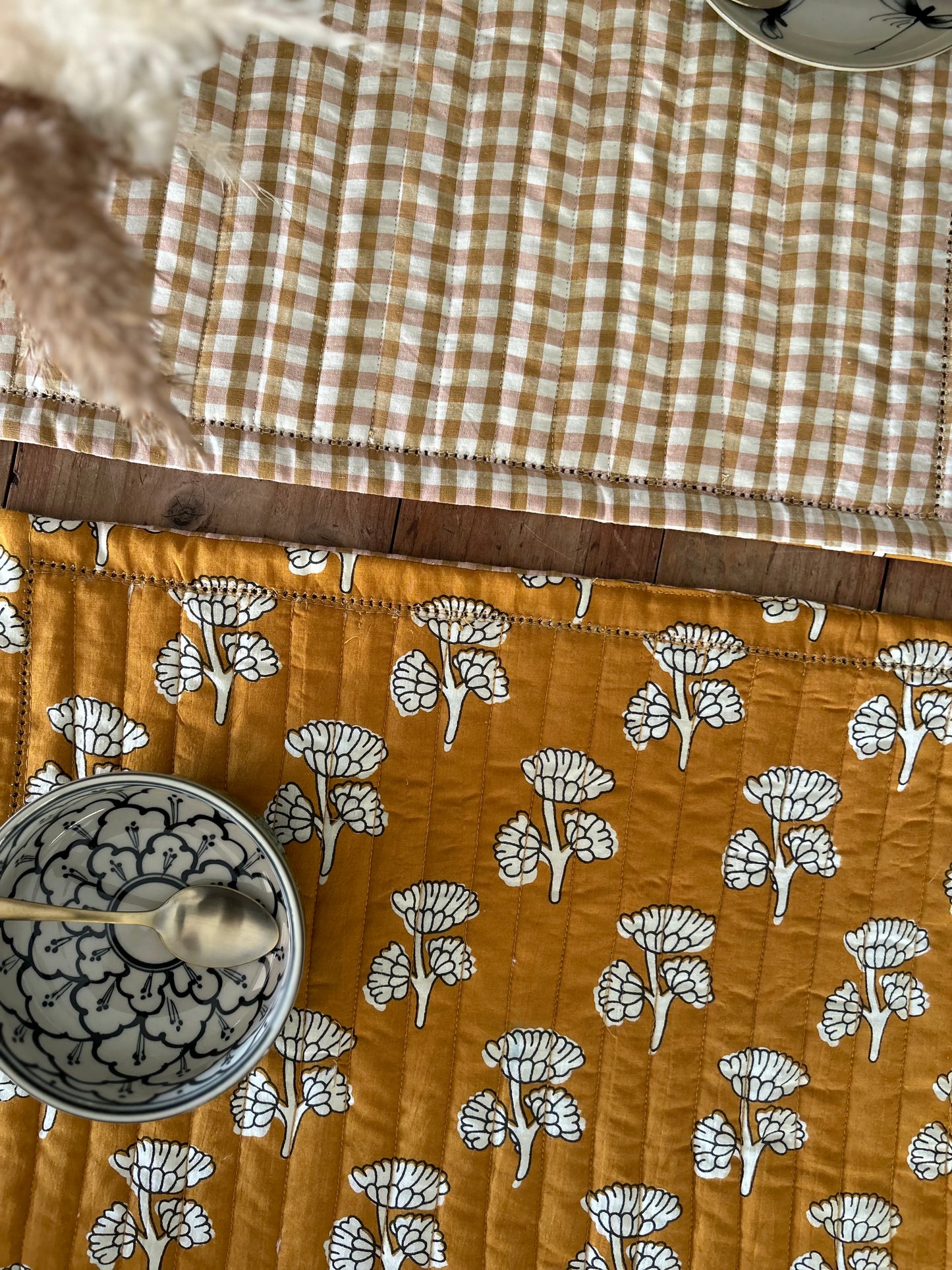 Set de table matelassé réversible  | Collection Moutarde Anglaise