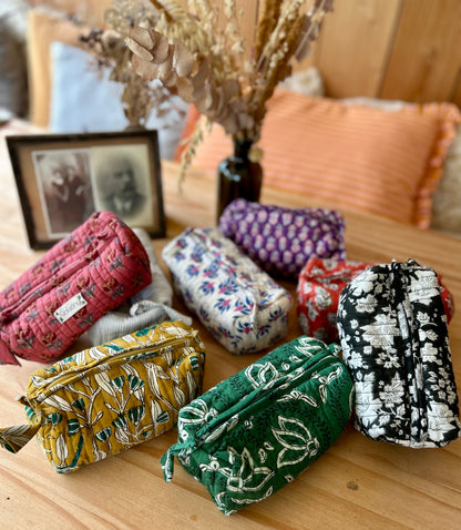 Trousse à maquillage coton plastifié | Petit format